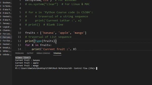 CS384 Python Programming Module 03 Control Flow Lec 11 For Loops Part 2 смотреть онлайн