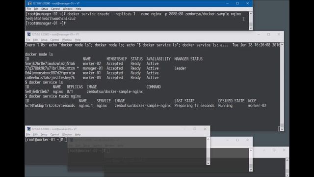 Docker Engine 1.12 - Swarm mode demo 1/2 смотреть онлайн