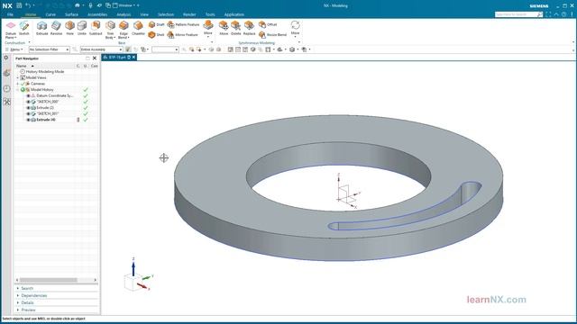 NX Tutorial | Sketching with reference curves, Create arcs in sketch, Position coordinate systems смотреть онлайн