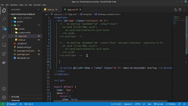 O que é e como usar o overlay do BootstrapVue смотреть онлайн