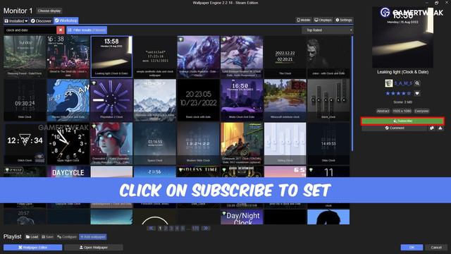 How to Add Clock & Today's Date on your PC Wallpaper in Wallpaper Engine in 2023⌚**QUICK GUIDE** смотреть онлайн