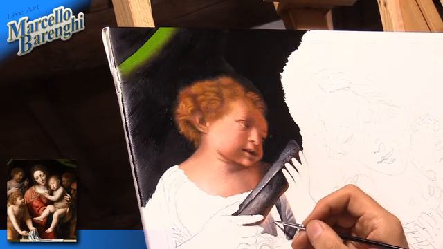Painting Live - Copy of "Madonna and Sleeping Child" by B. Luini - 4th day смотреть онлайн