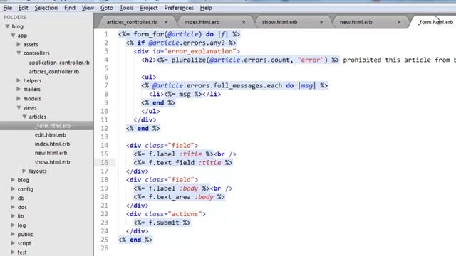 Tutorial Ruby on Rails 13: Examinando el Scaffolding смотреть онлайн