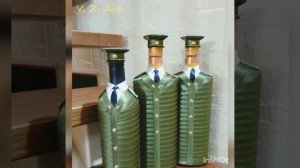 Декор бутылок к 23 февраля