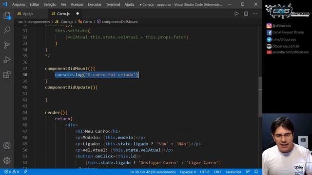 Ciclo de Vida dos componentes em REACT - Curso de React - Aula 25 смотреть онлайн