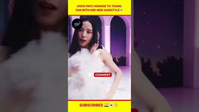 Jisoo pays homage to young fan with her new hairstyle ? #shorts смотреть онлайн