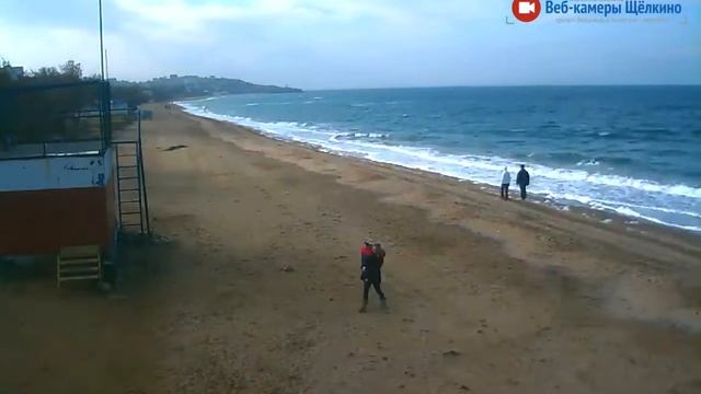 Пляж в Щёлкино, 28.11.2016 - Time-lapse с камеры 1