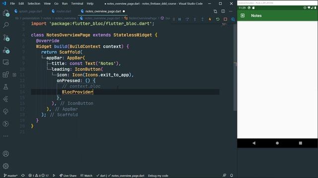 Flutter Firebase & DDD Course [19] - Notes Overview Page смотреть онлайн
