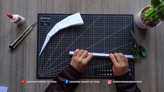 How to make a paper Crescent knife - Origami Weapon Knife смотреть онлайн
