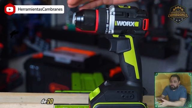 TALADRO A BATERÍA WORX WU173 (20v-1 BATERIA) SIN ESCOBILLAS