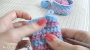 Аккуратные полоски по кругу крючком. Полоски без «ступеньки» цвета крючком. МК по запросу.