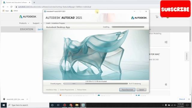 Install Autocad 2021