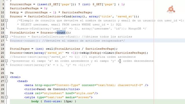 06.- Curso de MongoDB con PHP. Crear panel de control para la aplicación. смотреть онлайн