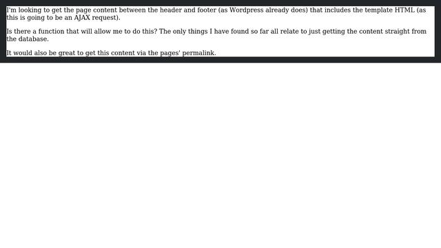 Wordpress: How to get full content including template HTML? смотреть онлайн