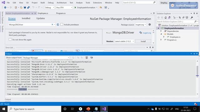 Required nuget packages for mongoDB and C# integration || Install nuget packages required for mongo смотреть онлайн