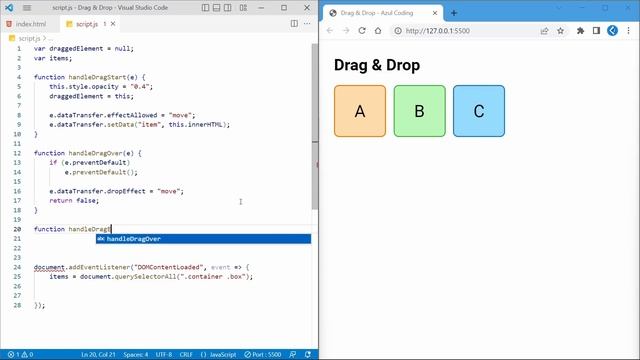 JavaScript - Drag & Drop Files & Elements смотреть онлайн