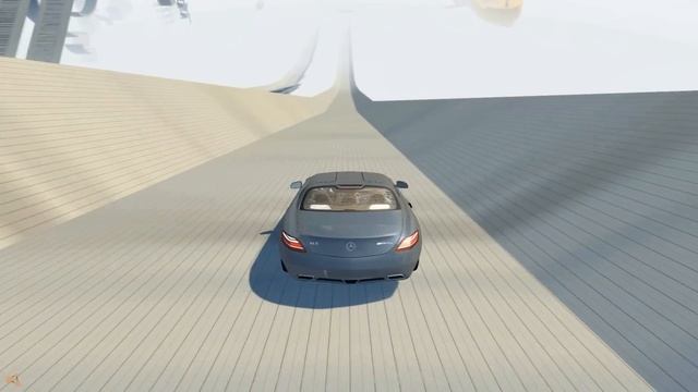 BeamNG Crash Test № 9 Mercedes Benz SLS AMG L1 смотреть онлайн