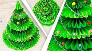 Ёлка из бумаги своими руками Новогодние поделки Diy (поделки самоделки)