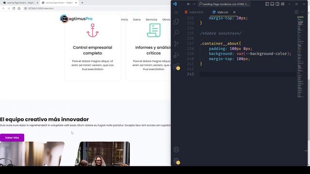 Como hacer Web Moderna solo con HTML - CSS - JS y PHP |Parte 4| Desde cero смотреть онлайн