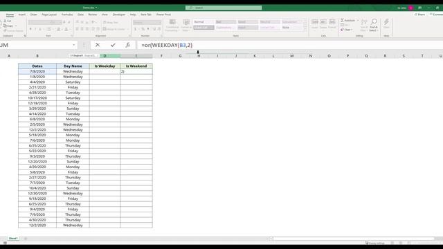 Determine if a date is on a Weekday or Weekend in Excel смотреть онлайн