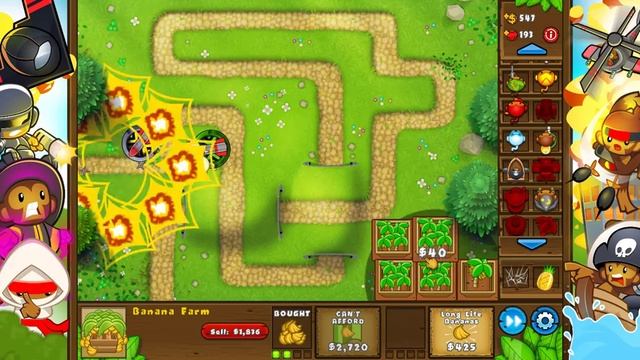 Bloons TD5 Walkthrough 1-easy | Bloons Tower Defense 5 смотреть онлайн