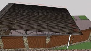 Автомобильный навес под профилированный монолитный поликарбонат