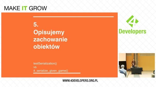 4Developers 2018: Testy jednostkowe na lata (Marcin Czarnecki)