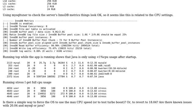 Ubuntu 20.04 update destroyed Java/Mysql app performance смотреть онлайн