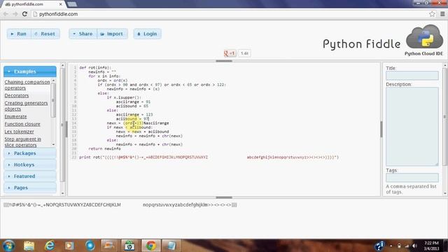 How to perform rot13 in Python смотреть онлайн