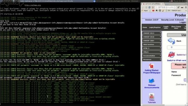 OWASP Multidae Tutorials - SQLMAP Techniques Error Based Exploitation