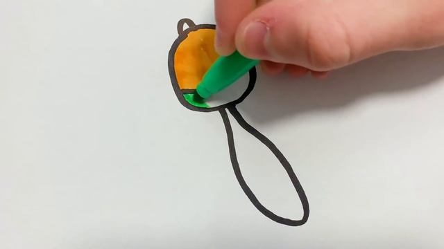 Как нарисовать Погремушку - Раскраска Погремушка для детей - Рисунки Раскраски смотреть онлайн