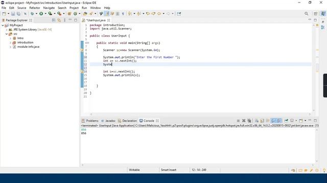 Java Take User Input with Scanner Class in Hindi | Sum of Two Numbers - Tutorial #10 смотреть онлайн