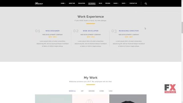 Max CV - Resume & Personal Portfolio WordPress Theme TMT | Free Templ смотреть онлайн