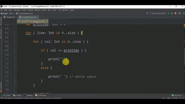 triangle patterns v2 in kotlin смотреть онлайн