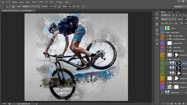 Modernity - Mixed Media Photoshop Action - Tutorial смотреть онлайн