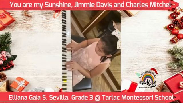 You Are My Sunshine, Jimmy Davis and Charles Mitchell performed on piano by Elliana Sevilla смотреть онлайн