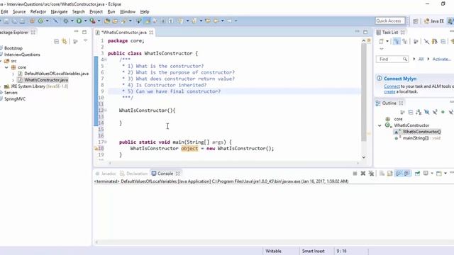 What is the constructor in Java? - Java interview questions and answers смотреть онлайн