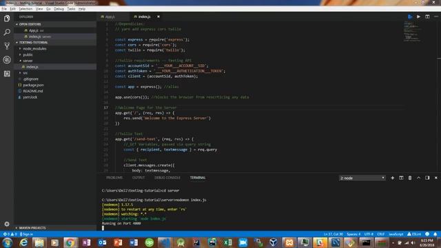 Sending SMS (Texts) with Express.js & React.js via Twilio смотреть онлайн
