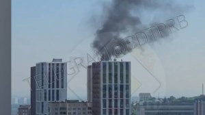 В Уфе загорелась 20-этажка на улице Гафури