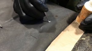 Восстановление кожаного дивана 50/50.