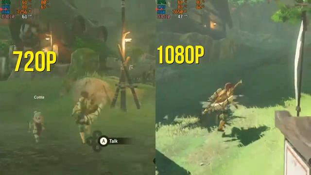 1080p vs 720p comparison The Legend of Zelda BOTW Nvidia Geforce MX150 смотреть онлайн
