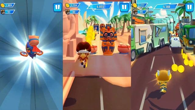 Talking Tom Hero Dash - Super Ginger, Angela, Tom - Gameplay (Android, iOS) смотреть онлайн