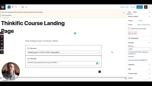 Using Thinkific Shortcodes in WordPress - Landing Pages смотреть онлайн