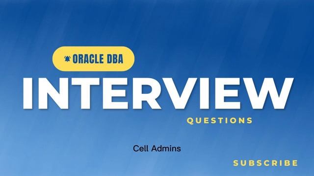 Oracle DBA Exadata Interview questions.| Exadataques5 смотреть онлайн