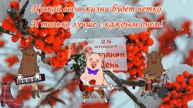 С днем Татьяны прикольное веселое с песней видео поздравление 25 января смотреть онлайн