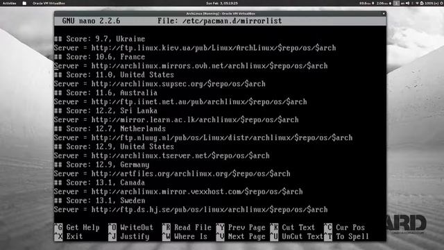 Установка ArchLinux (образ 2013.02.01)