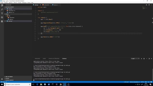 [Go/Golang] 29 - Iris framework : Paramètres смотреть онлайн