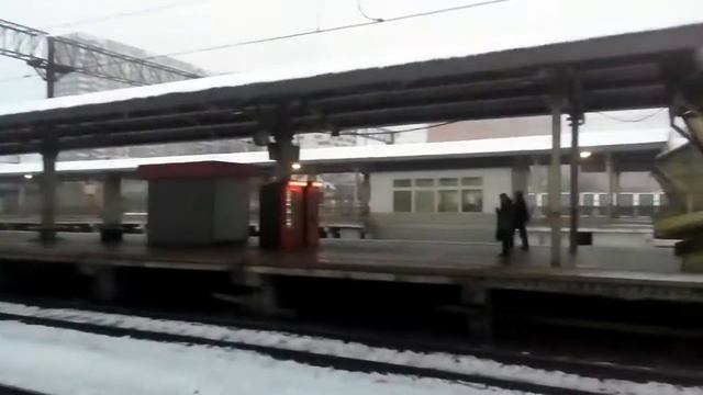 Люберцы 1900 ж/д станция Люберцы-1 (будущая станция МЦД D3) зима день смотреть онлайн