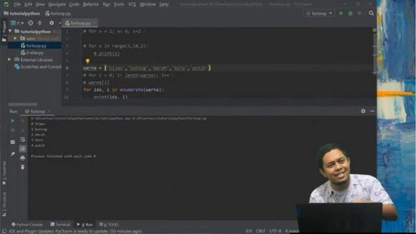 Live Tutorial Python (If else, for loop dan while loop) - Di balik layar kalau saya live