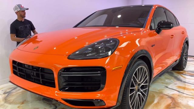 Porsche Cayenne Coupe 2023 | Gloss black to Gloss Orange Conversion смотреть онлайн